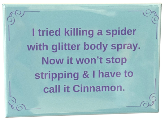 Glitter Body Spray Fridge Magnet